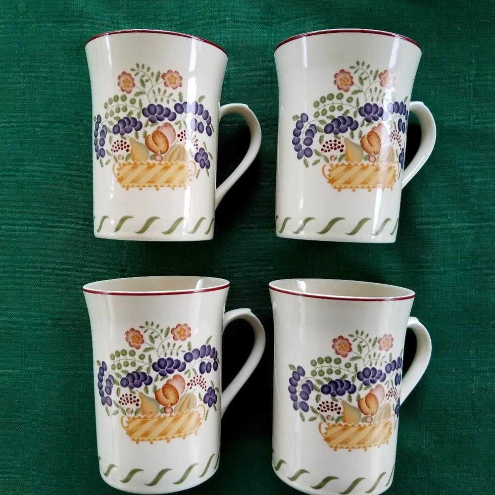 Vintage Set of 4 Cape Cod Candle Company (CCCC) Porcelain Cups/Mugs